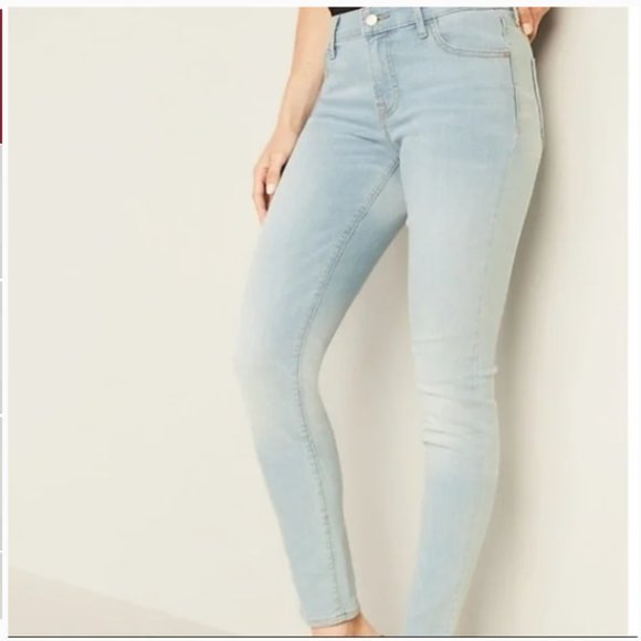 Mid-rise Skinny Jeans Light Blue 10 - Picture 1 of 5